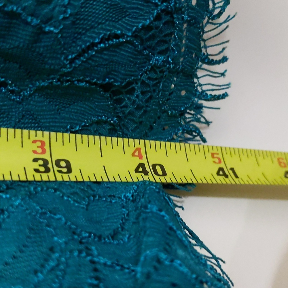 Monique L'Huillier| Green Lace Dress over Strapless Bustier Slip Back Zippered - Picture 9 of 16